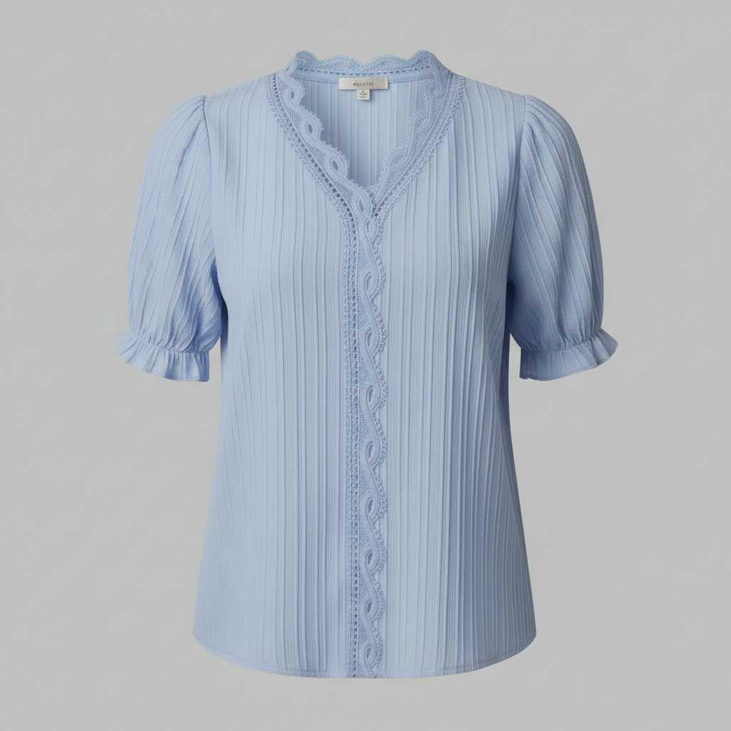 Astrid | Elegant Sommerbluse til Kvinder med V-udskæring