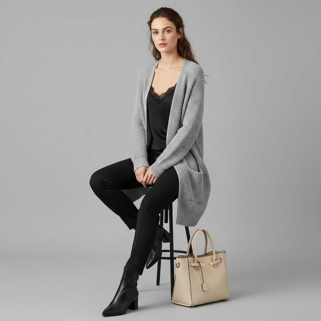 Elegant Cardigan Dame | Tidløst Design til Hverdag