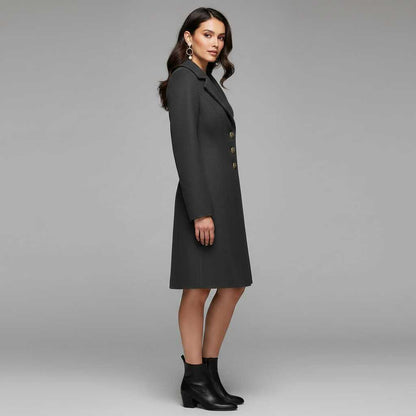 Elegant Dame Frakke | Høj Kvalitet med Knapper
