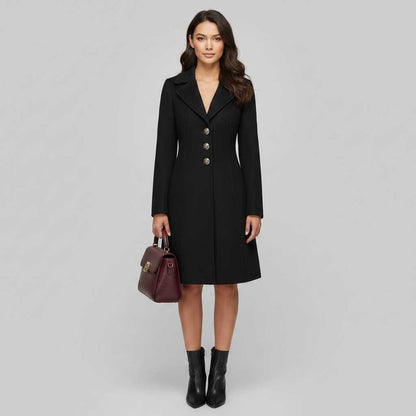 Elegant Dame Frakke | Høj Kvalitet med Knapper
