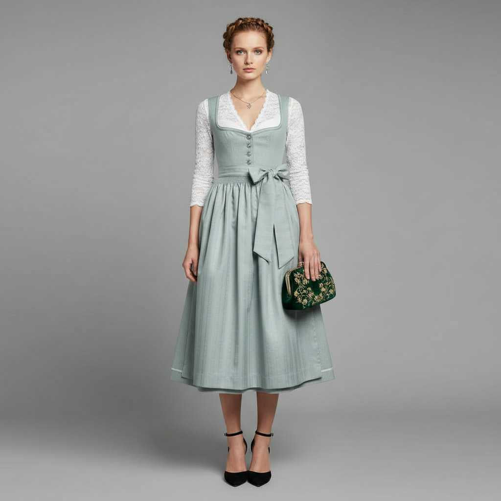 Elegant Dirndl Kostumekjole | Festkjole til Oktoberfest