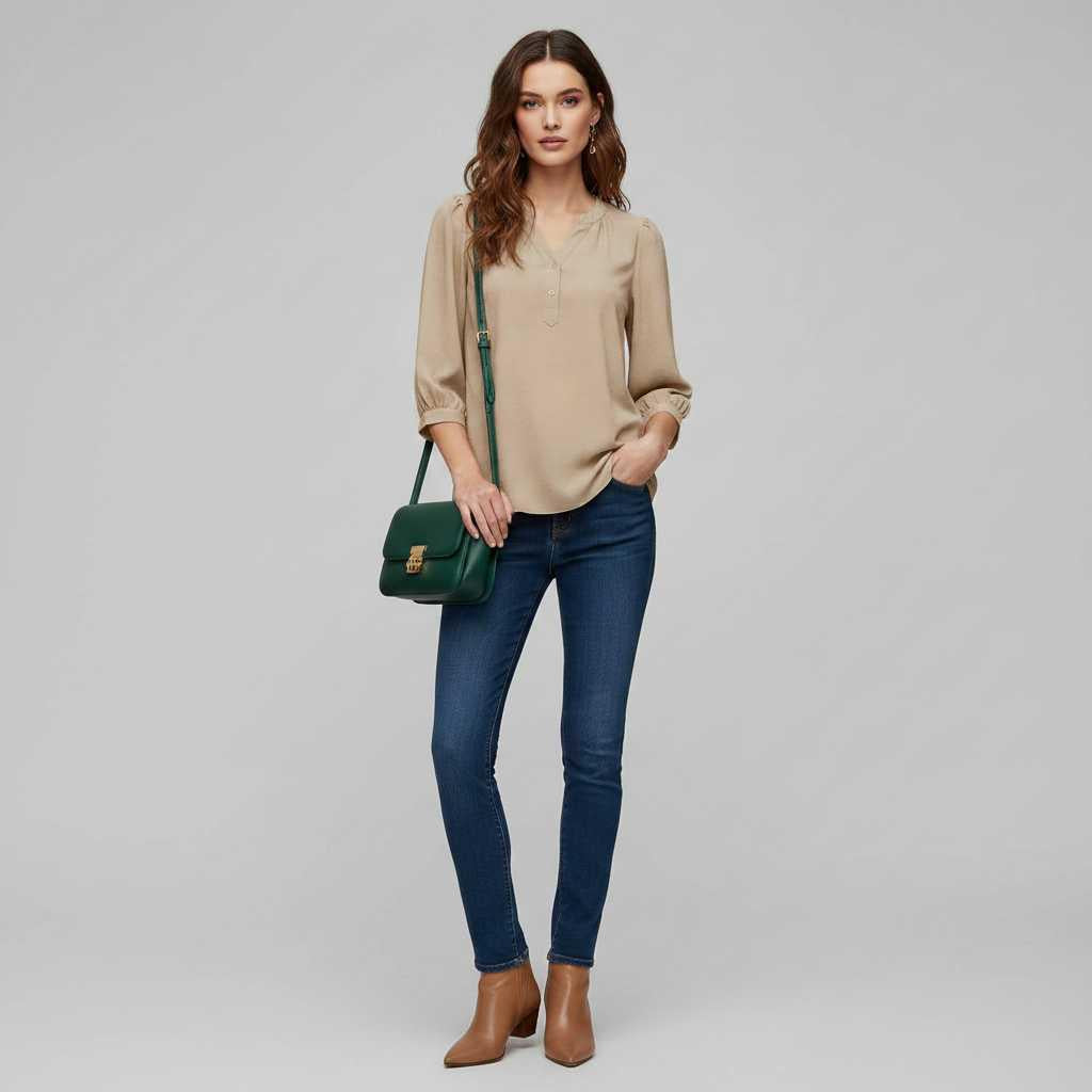 Patchwork Bluse | Løs Damebluse til Enhver Lejlighed